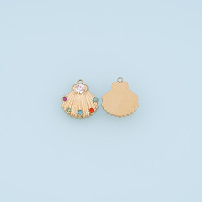 Crystal Shell Charm Pendant for Jewelry Making