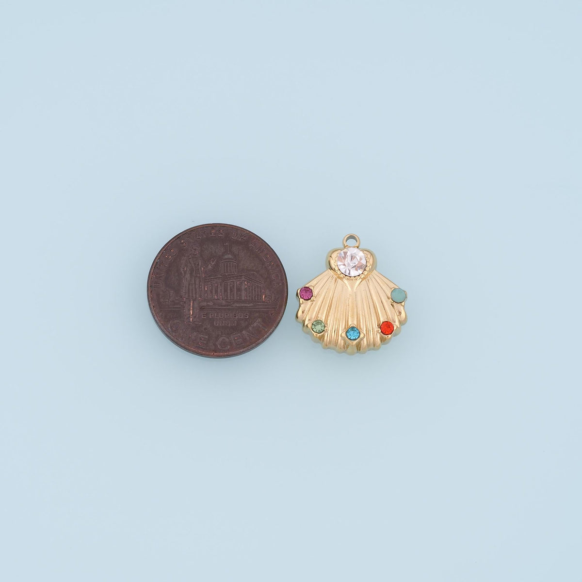 Crystal Shell Charm Pendant for Jewelry Making