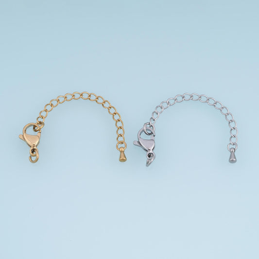 Stainless Lobster Clasp Adjustable Extender Chain,14k Gold Filled Waterproof Tarnish Findings,DIY Necklace Bracelet Findings 