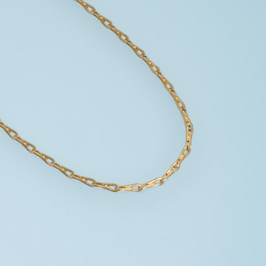 Stainless Steel Paperclip Chain,14K Gold Stainless Steel Chain,Waterproof Chain for DIY Necklace Bracelet Making