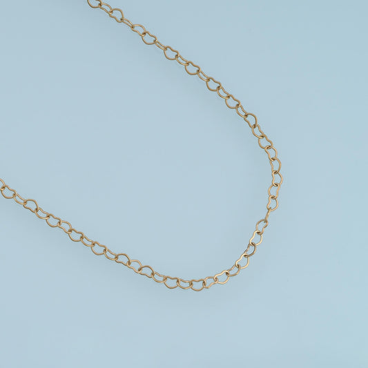 Stainless Steel Heart Chain,14K Gold Stainless Steel Chain,Waterproof Chain for DIY Necklace Bracelet Making