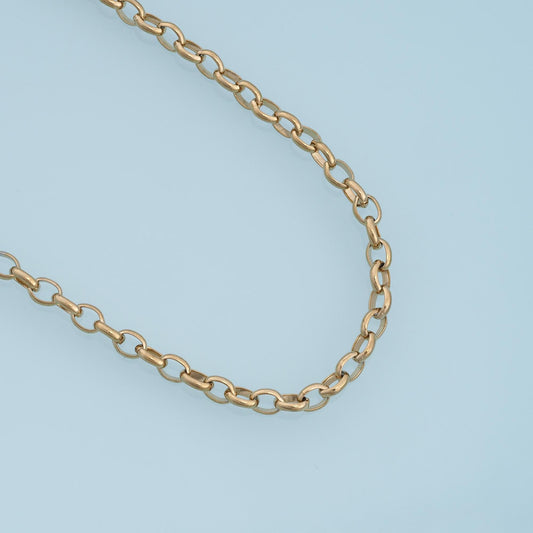 Stainless Steel Oval Link Chain,14K Gold Stainless Steel Chain,Waterproof Chain for DIY Necklace Bracelet Making