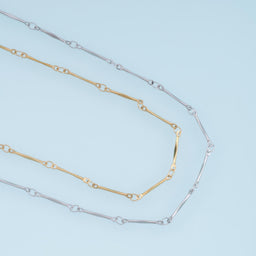 Stainless Steel Bamboo Node Chain, 14K Gold Stainless Steel Chain,Waterproof Chain for DIY Necklace Bracelet Making