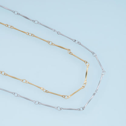 Stainless Steel Bamboo Node Chain, 14K Gold Stainless Steel Chain,Waterproof Chain for DIY Necklace Bracelet Making