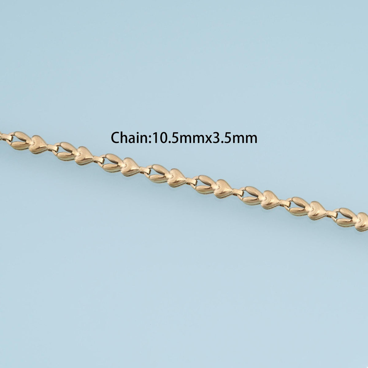 Stainless Steel Heart Chain,14K Gold Stainless Steel Chain,Waterproof Chain for DIY Necklace Bracelet Making