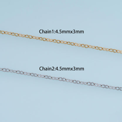 14K Gold Cross Jewelry Chain 3.28 ft, 16.40 ft for Jewelry Making