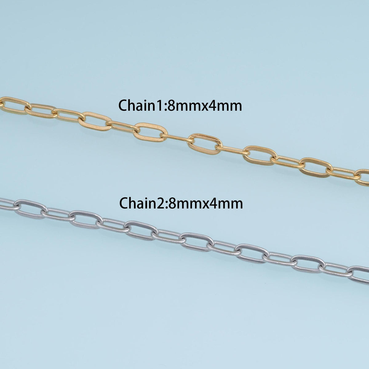 14K Gold Oval Oval Chain 3.28 ft, 16.40 ft for Jewelry Making