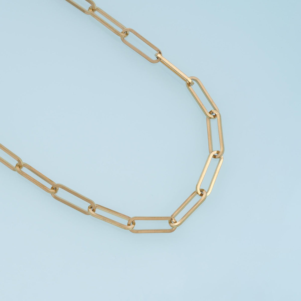 Stainless Steel Paperclip Chain, 14K Gold Stainless Steel Chain,Waterproof Chain for DIY Necklace Bracelet Making