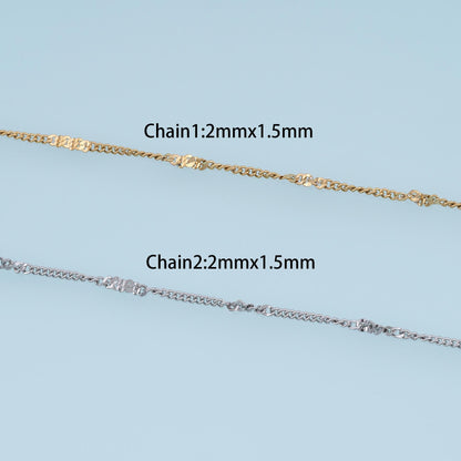 14K Gold Jewelry Chain 3.28 ft, 16.40 ft for Jewelry Making