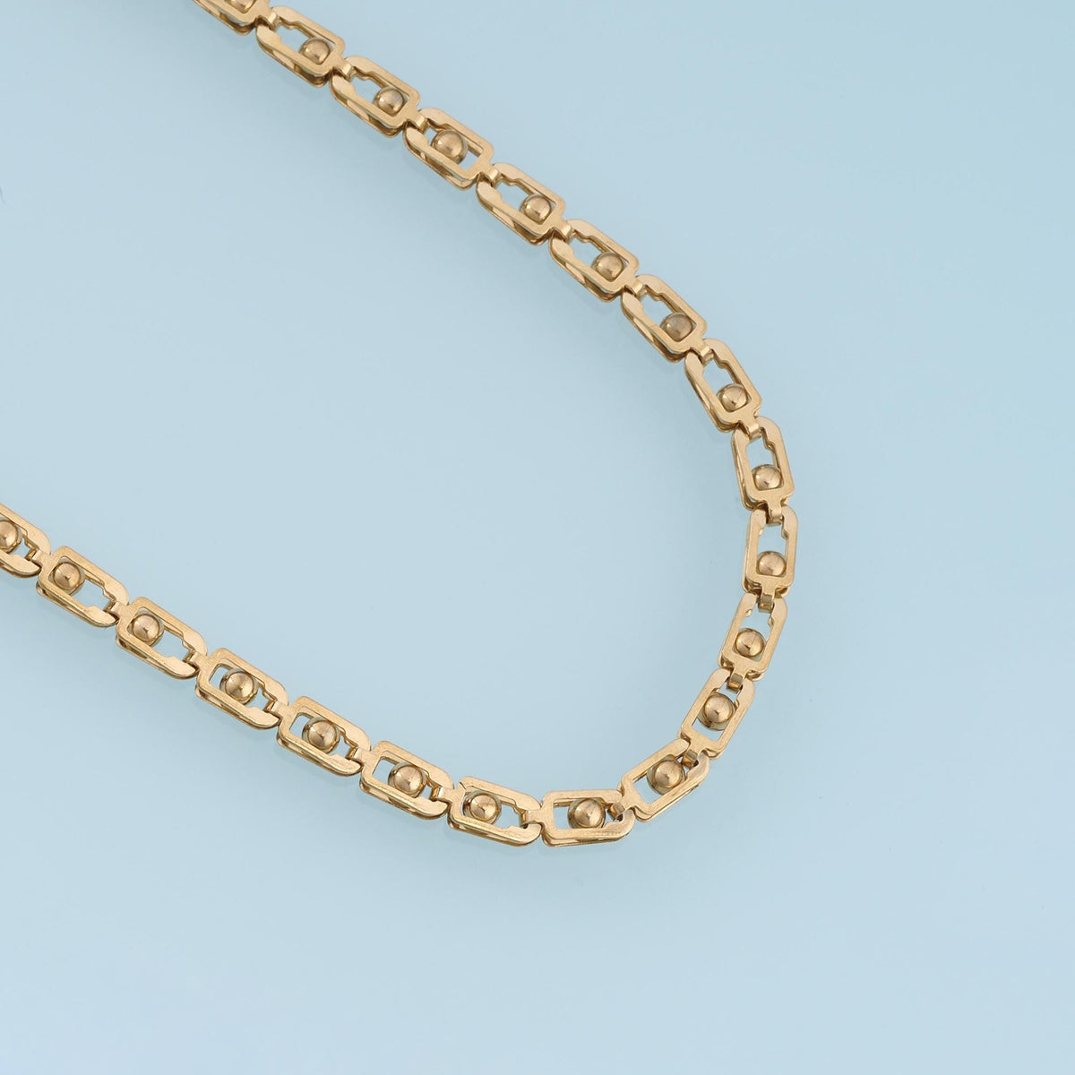 Stainless Steel Rectangle Bead Chain, 14K Gold Stainless Steel Chain,Waterproof Chain for DIY Necklace Bracelet Making