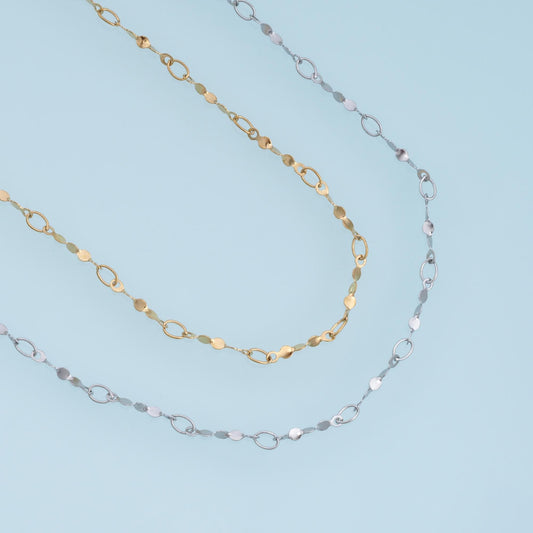 Stainless Steel Mixed Link Chain, 14K Gold Stainless Steel Chain,Waterproof Chain for DIY Necklace Bracelet Making