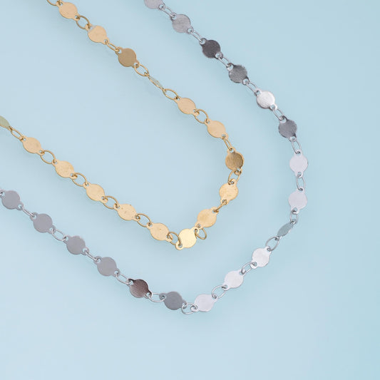 Stainless Steel Round Link Chain, 14K Gold Stainless Steel Chain,Waterproof Chain for DIY Necklace Bracelet Making