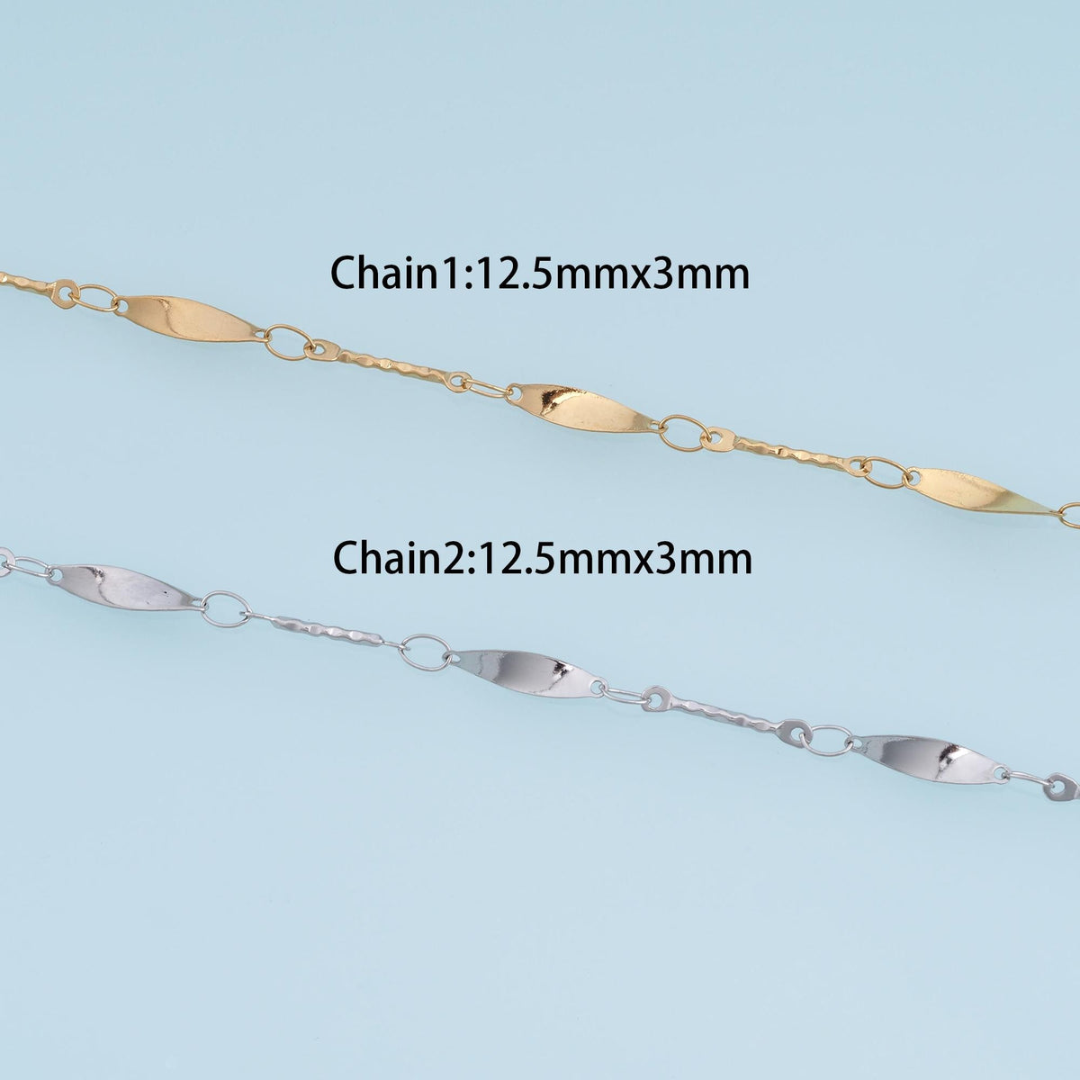 Stainless Steel Twisted Oval Link Chain, 14K Gold Stainless Steel Chain,Waterproof Chain for DIY Necklace Bracelet Making