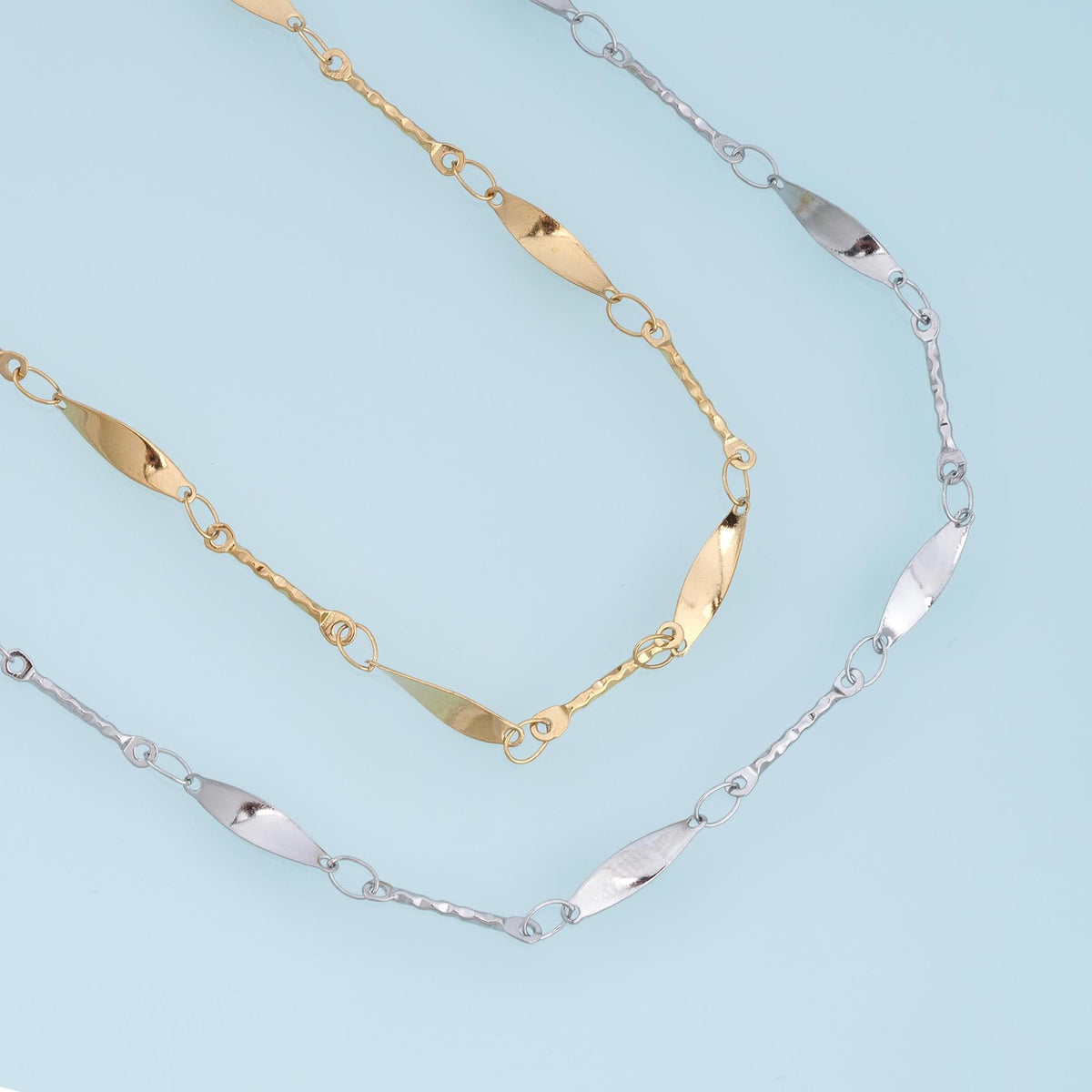 Stainless Steel Twisted Oval Link Chain, 14K Gold Stainless Steel Chain,Waterproof Chain for DIY Necklace Bracelet Making