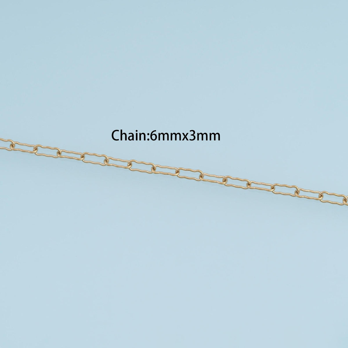 14K Gold Paperclip Chain 3.28 ft, 16.40 ft for Jewelry Making