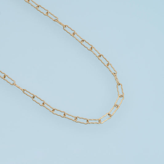 Stainless Steel Wave Rectangle Chain, 14K Gold Stainless Steel Chain,Waterproof Chain for DIY Necklace Bracelet Making