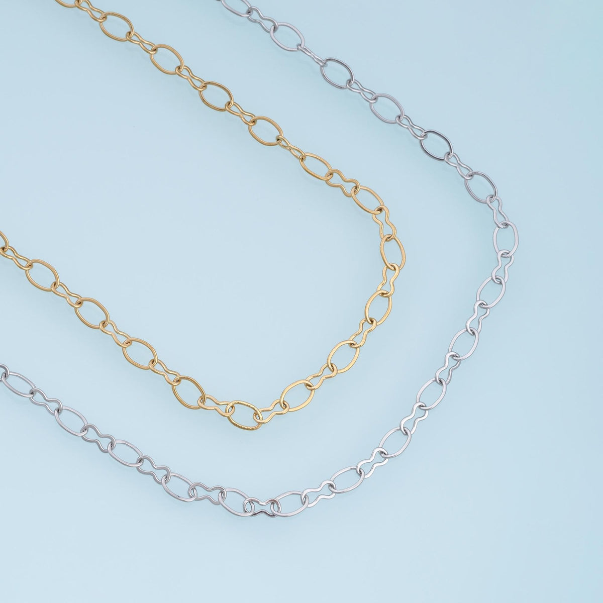 14K Gold Oval Jewelry Chain 3.28 ft, 16.40 ft for Jewelry Making