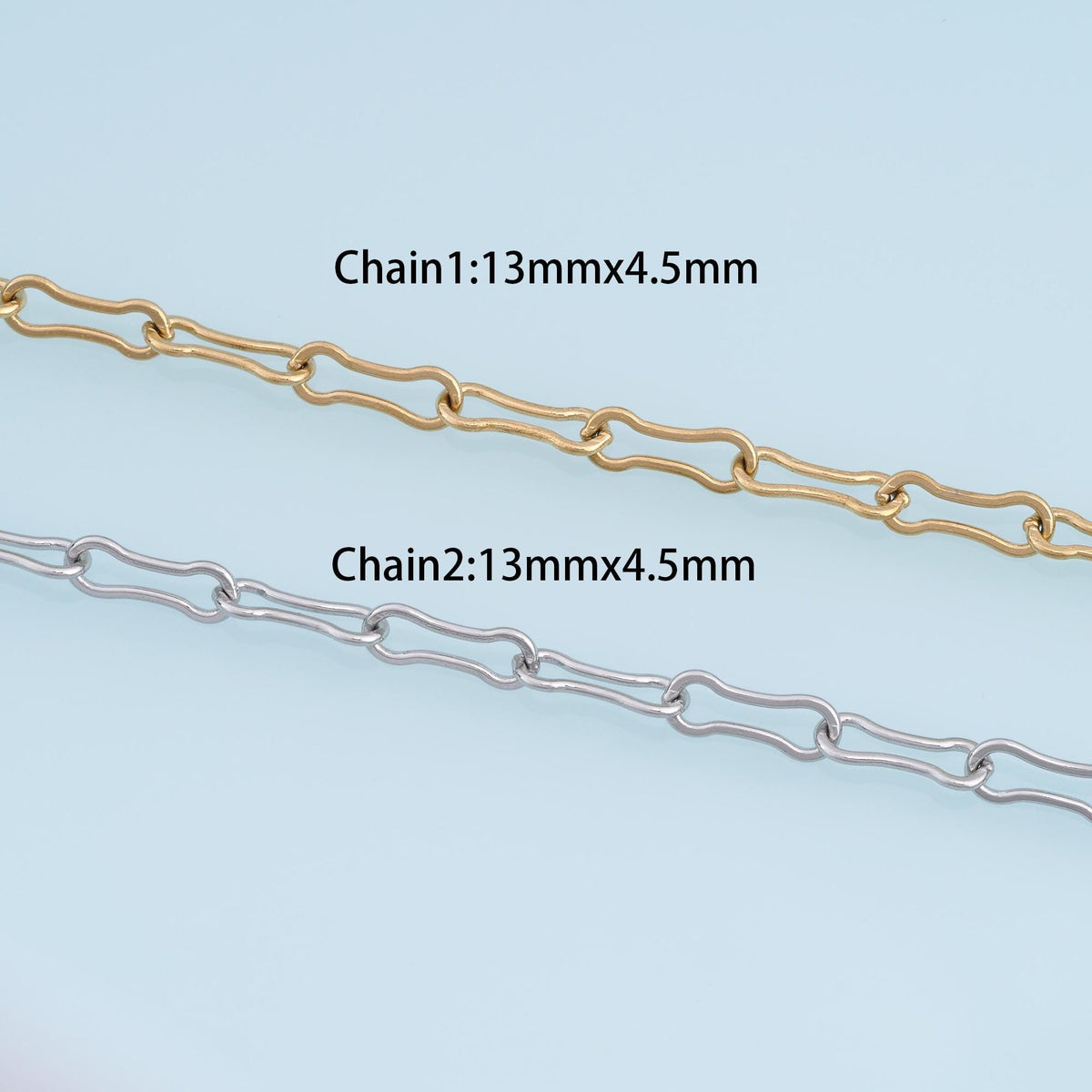 Stainless Steel Gourd Chain, 14K Gold Stainless Steel Chain,Waterproof Chain for DIY Necklace Bracelet Making