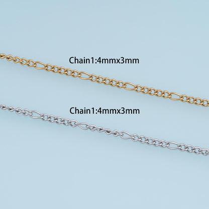 Stainless Steel Cuba Chain, 14K Gold Stainless Steel Chain,Waterproof Chain for DIY Necklace Bracelet Making