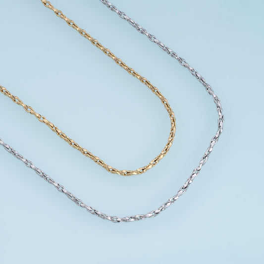 Stainless Steel Cuba Chain, 14K Gold Stainless Steel Chain,Waterproof Chain for DIY Necklace Bracelet Making