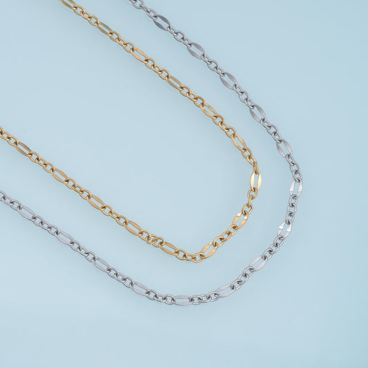 Stainless Steel Oval Link Chain, 14K Gold Stainless Steel Chain,Waterproof Chain for DIY Necklace Bracelet Making
