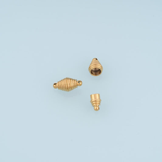 Spindle Shaped Magnetic Connector ,14K Gold Minimalist Style Connector Charm DIY Charm for Necklace Bracelet Making