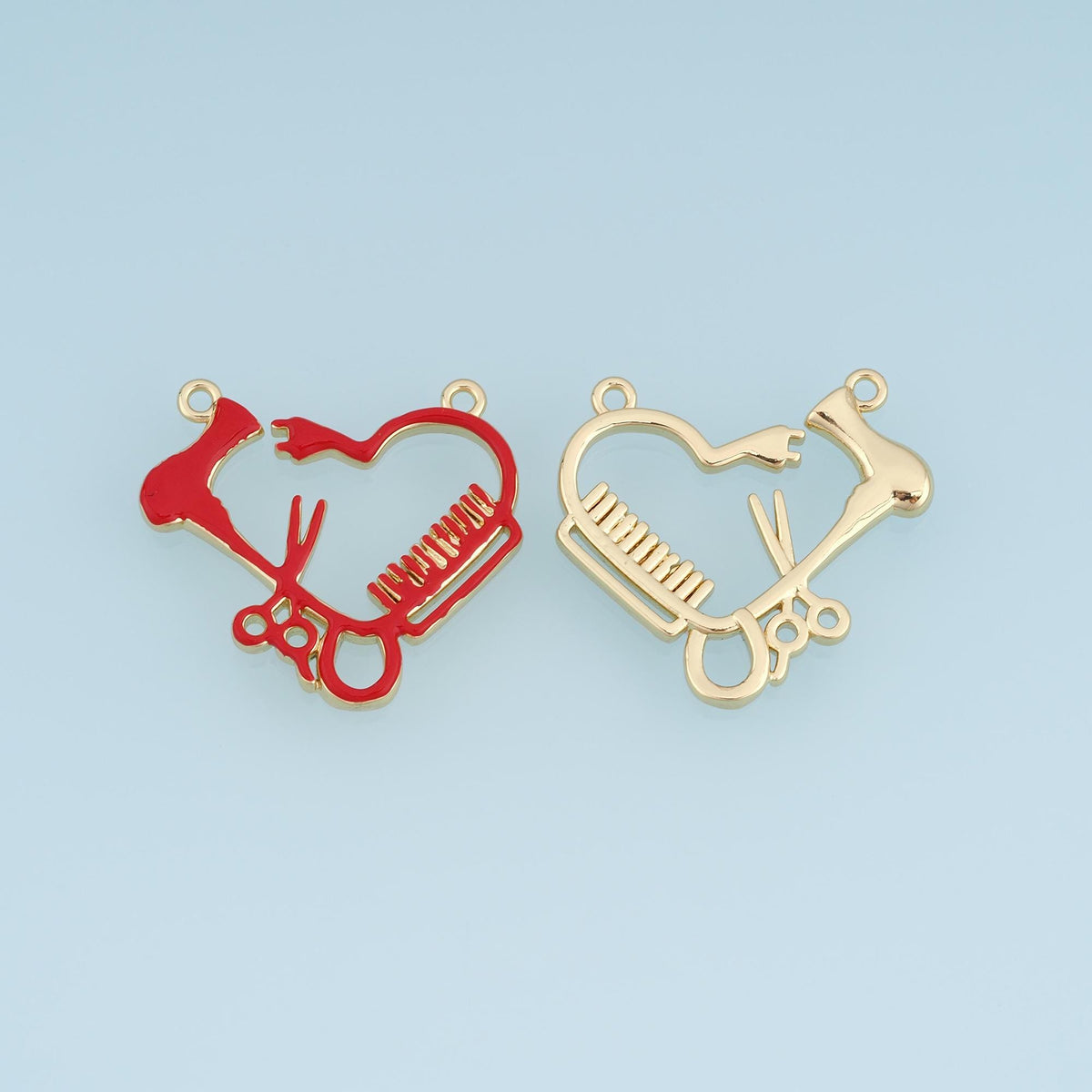 18K Gold Filled Heart Charm Pendant for Jewelry Making