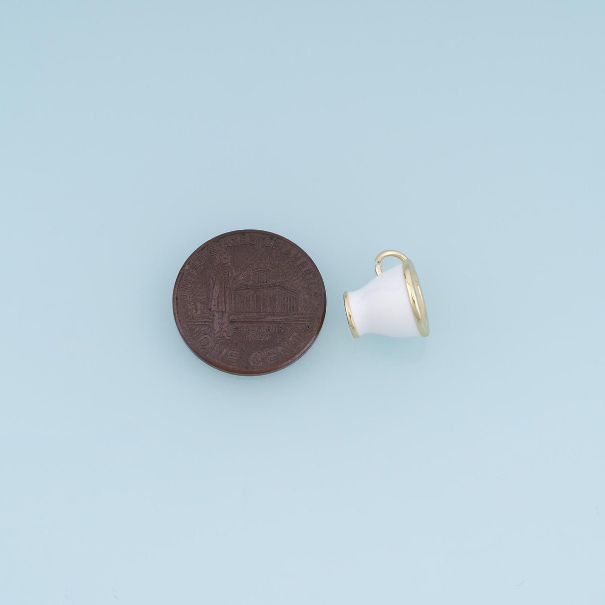 18K Gold Filled Bell Charm,Pastel Enamel Pendant,White Green Blue Bell Charm,DIY Necklace Bracelet Jewelry Making Supply