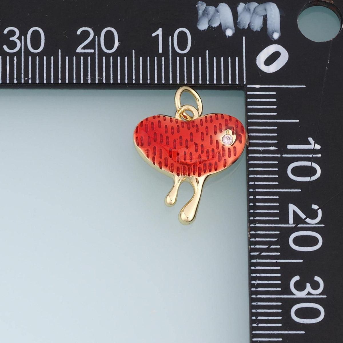 18K Gold Filled Heart Charm Pendant for Jewelry Making