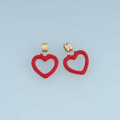 18K Gold Filled Heart Charm Pendant for Jewelry Making