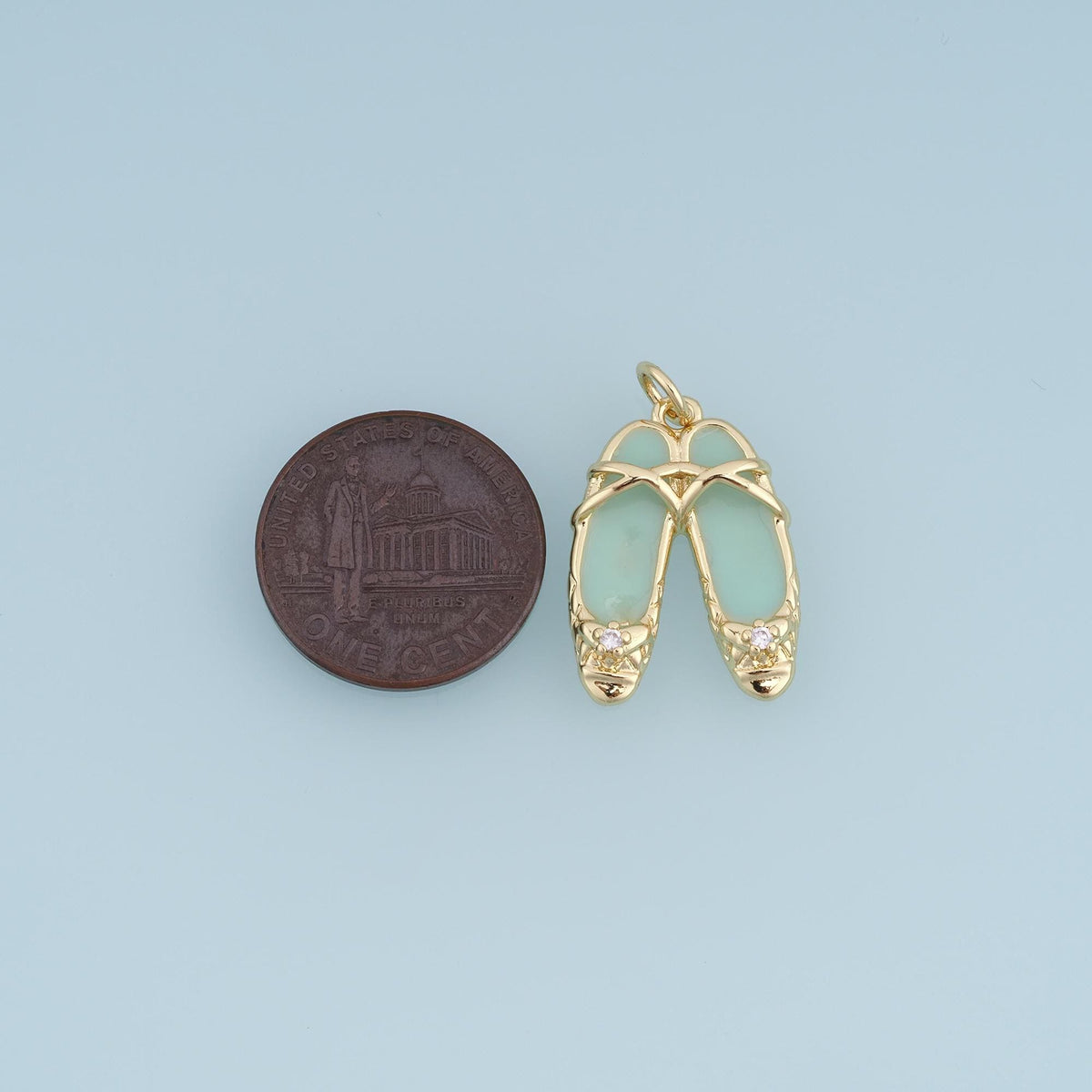 18K Gold Filled Enamel Charm Pendant for Jewelry Making