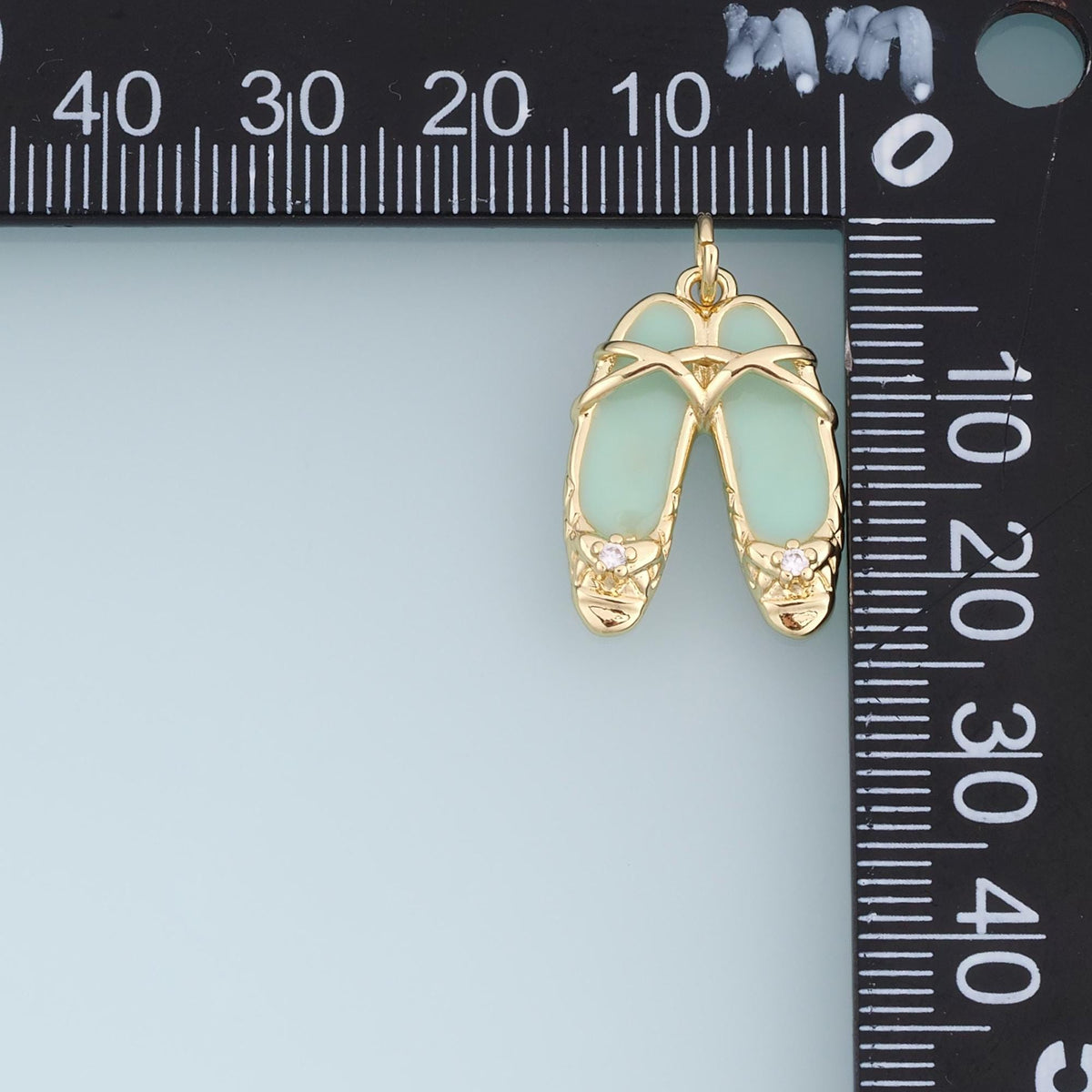 18K Gold Filled Enamel Charm Pendant for Jewelry Making