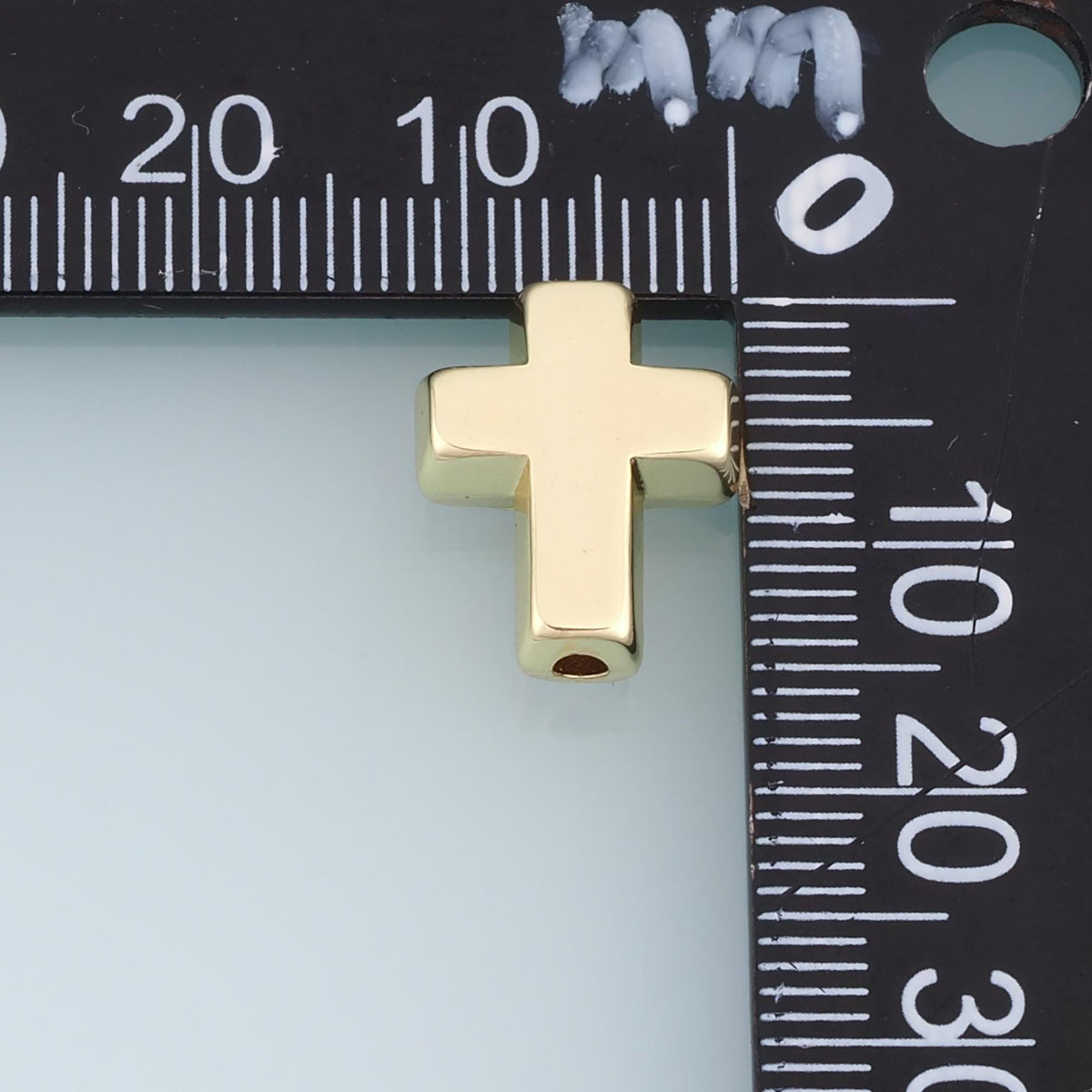 18K Gold Filled Cross Spacer Beads 15.5 mm, 12 mm for Jewelry Making