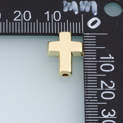 18K Gold Filled Cross Spacer Beads 15.5 mm, 12 mm for Jewelry Making
