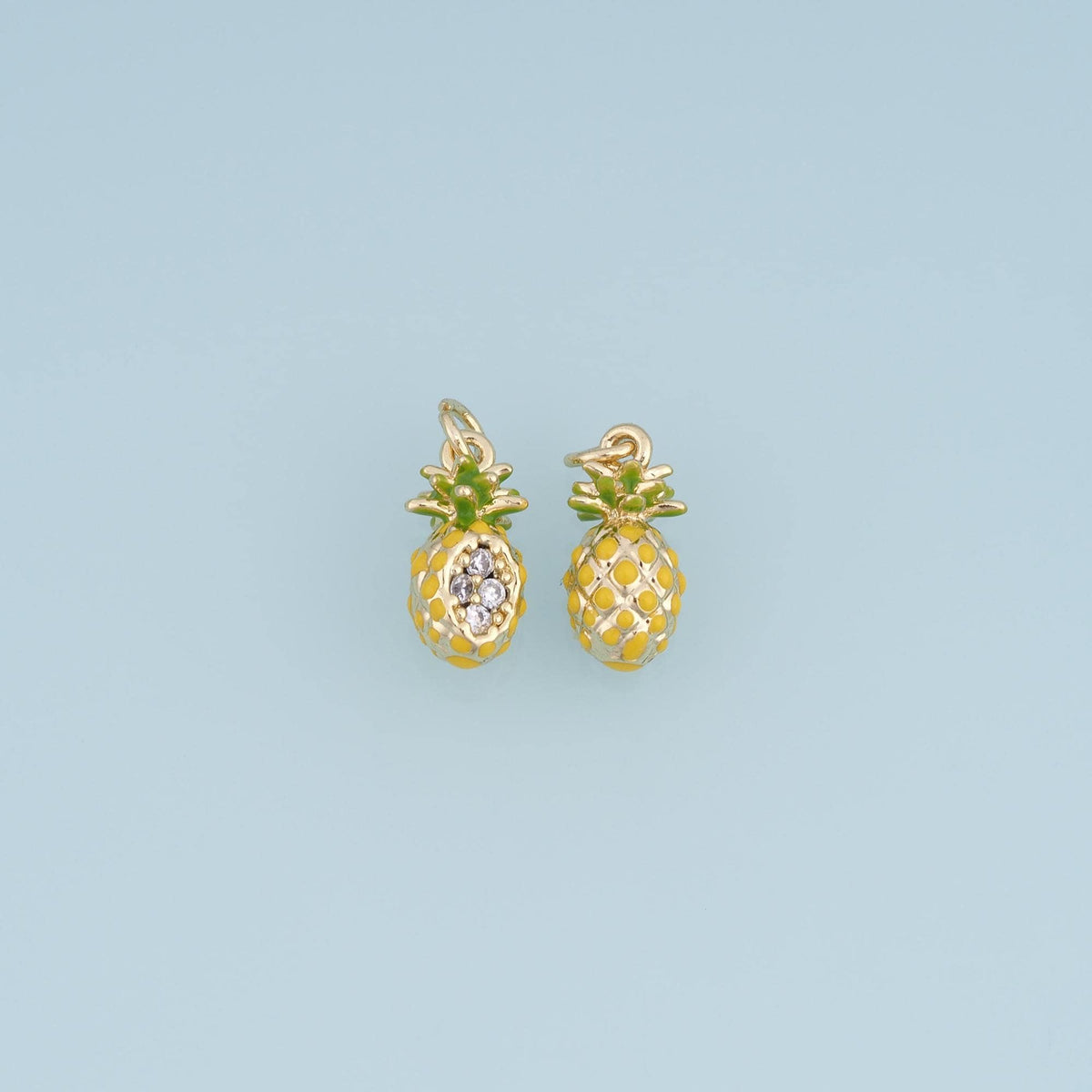 18K Gold Filled Enamel Charm Pendant for Jewelry Making