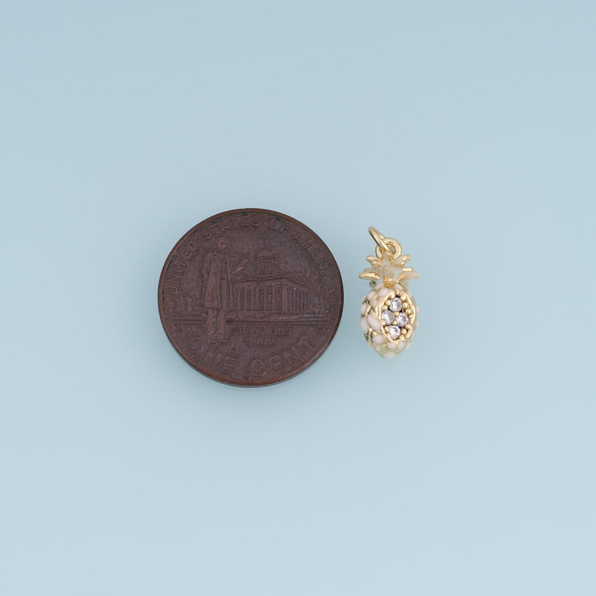 18K Gold Filled Enamel Charm Pendant for Jewelry Making