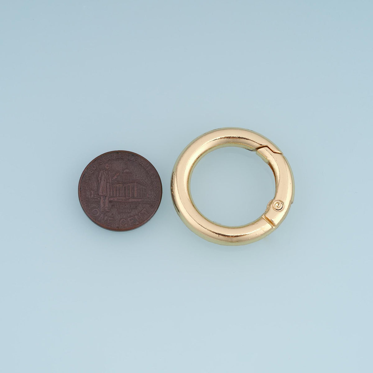 18K Gold Filled Round Clasp 28 mm for Jewelry Making