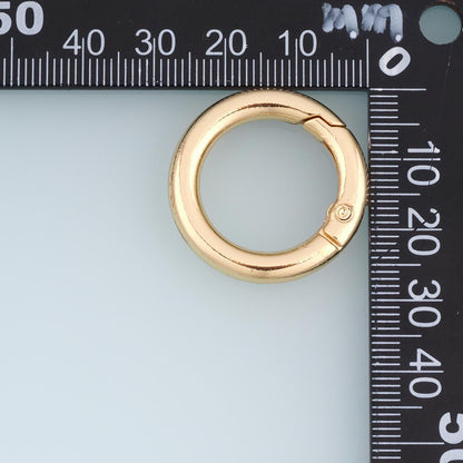 18K Gold Filled Round Clasp 28 mm for Jewelry Making