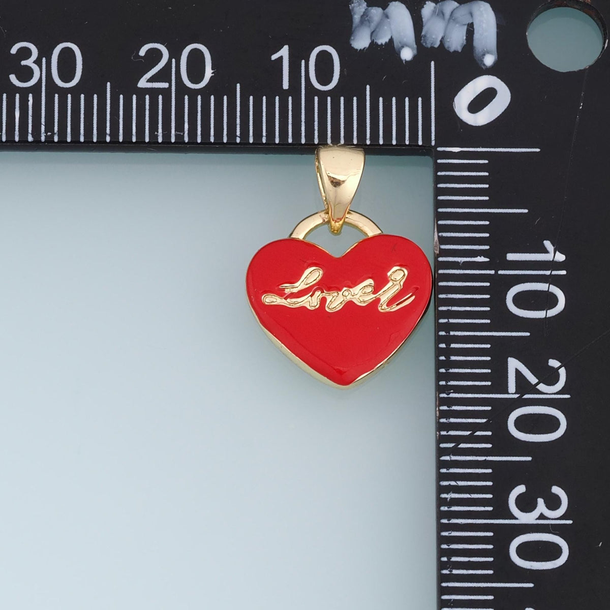 18K Gold Filled Love Heart Charm,Enamel Heart Pendant,Red Pink Love Charm,DIY Necklace Bracelet Jewelry Making Supply