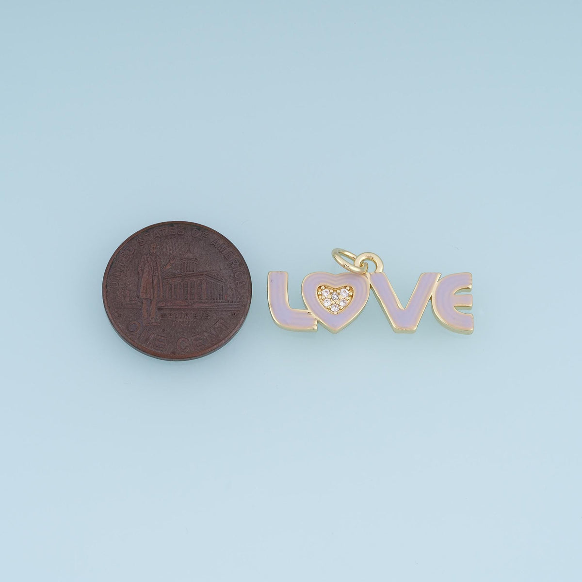18K Gold Filled Enamel Letter Charm Pendant for Jewelry Making