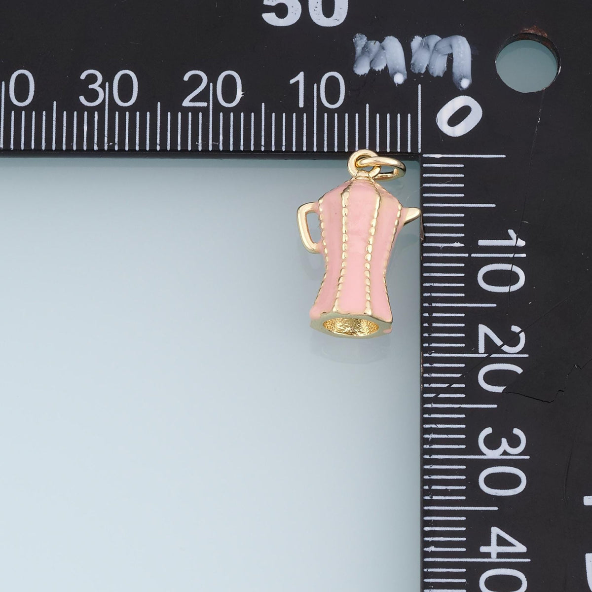 18K Gold Filled Enamel Charm Pendant for Jewelry Making