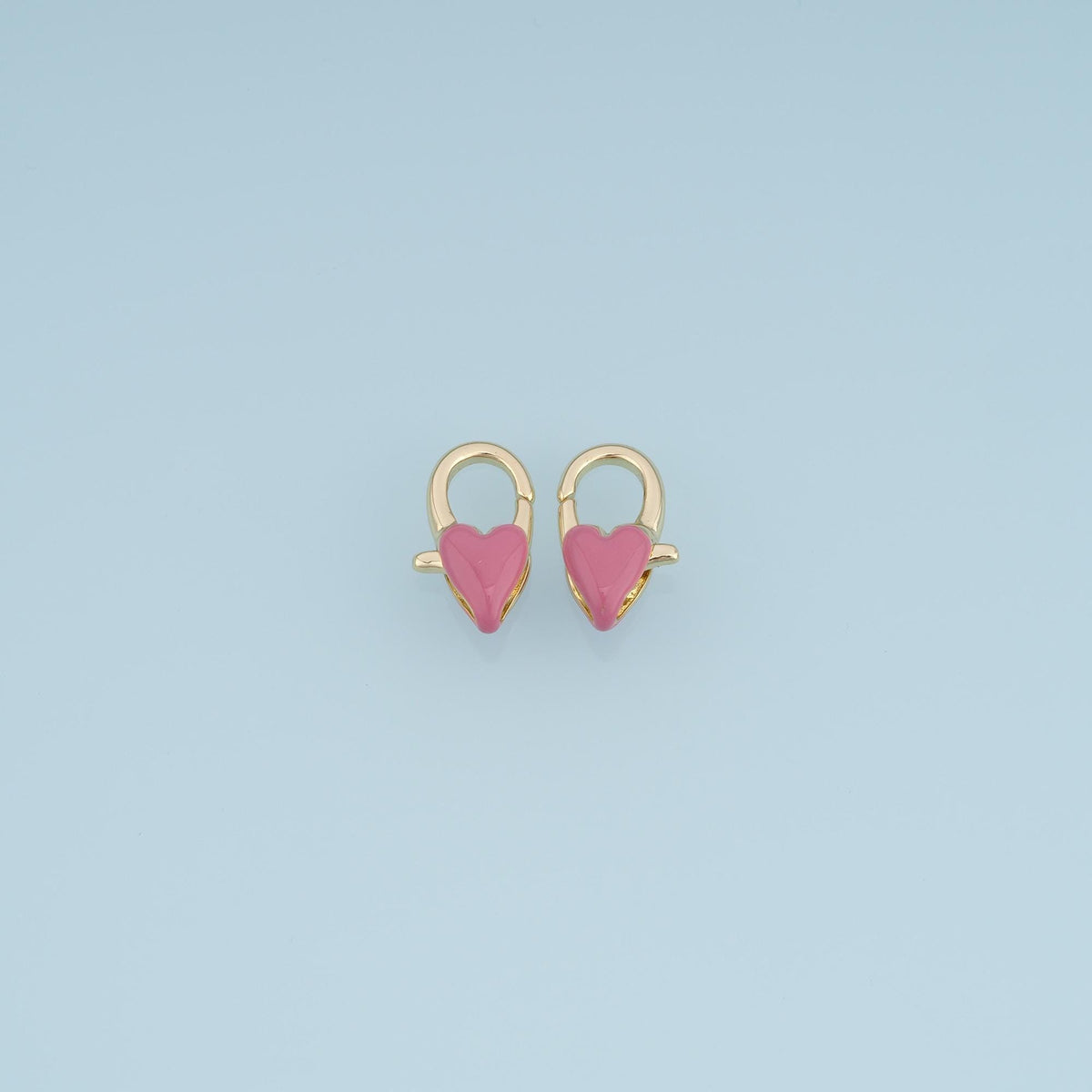 18K Gold Filled Enamel Heart Clasp for Jewelry Making