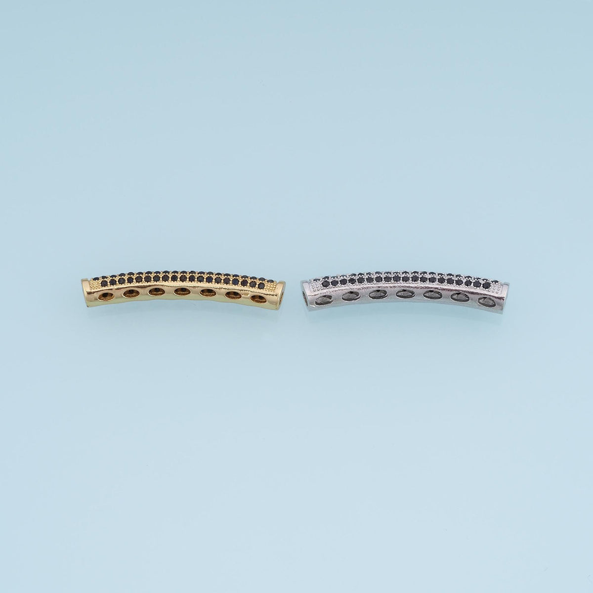 18K Gold Filled Cubic Zirconia Spacer Beads for Jewelry Making