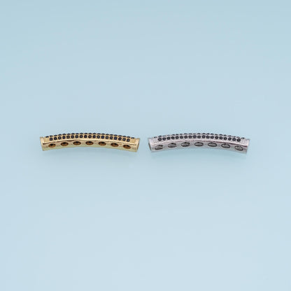 18K Gold Filled Cubic Zirconia Spacer Beads for Jewelry Making