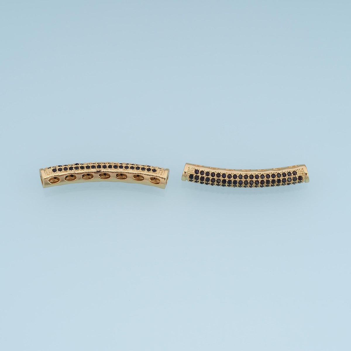 18K Gold Filled Cubic Zirconia Spacer Beads for Jewelry Making