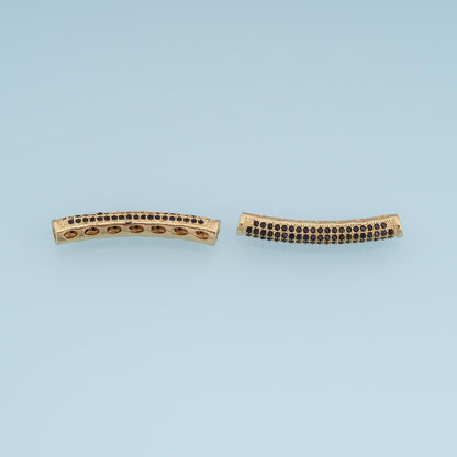 18K Gold Filled Cubic Zirconia Spacer Beads for Jewelry Making