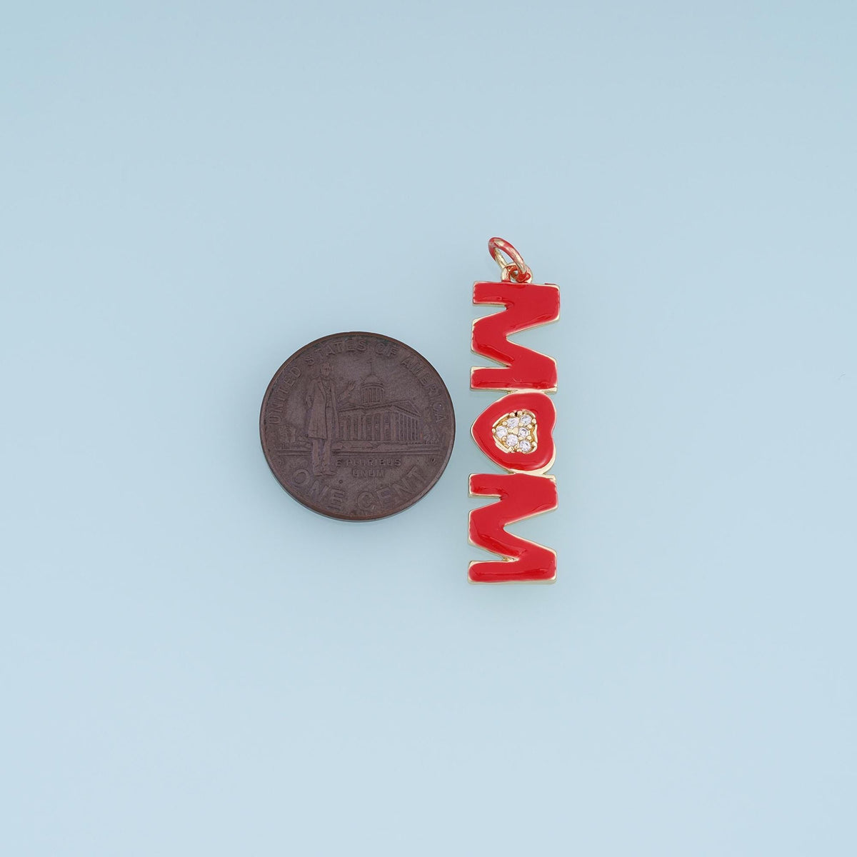18K Gold Filled Enamel Letter Charm Pendant for Jewelry Making