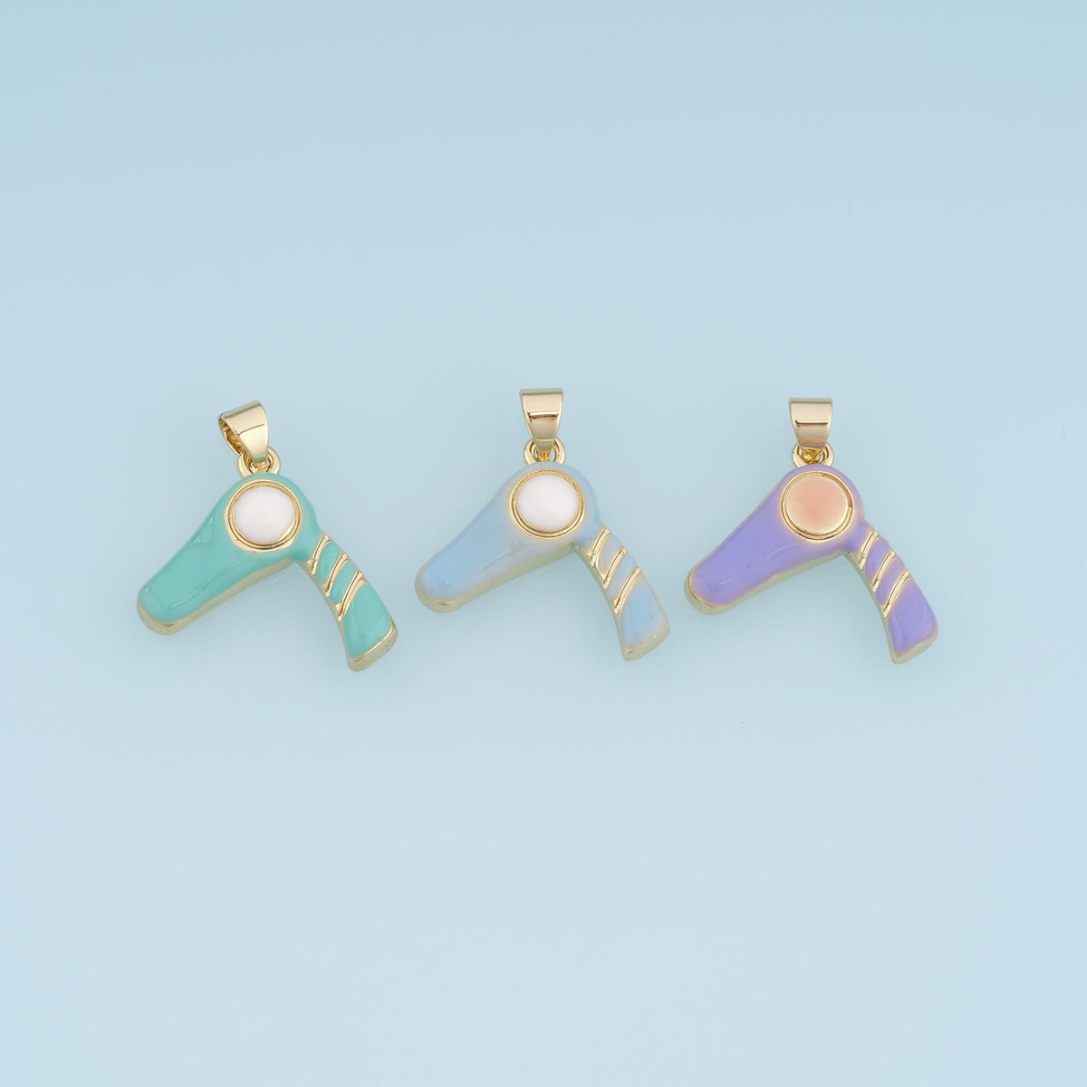 18K Gold Filled Enamel Charm Pendant for Jewelry Making