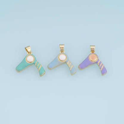 18K Gold Filled Enamel Charm Pendant for Jewelry Making