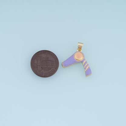 18K Gold Filled Enamel Charm Pendant for Jewelry Making